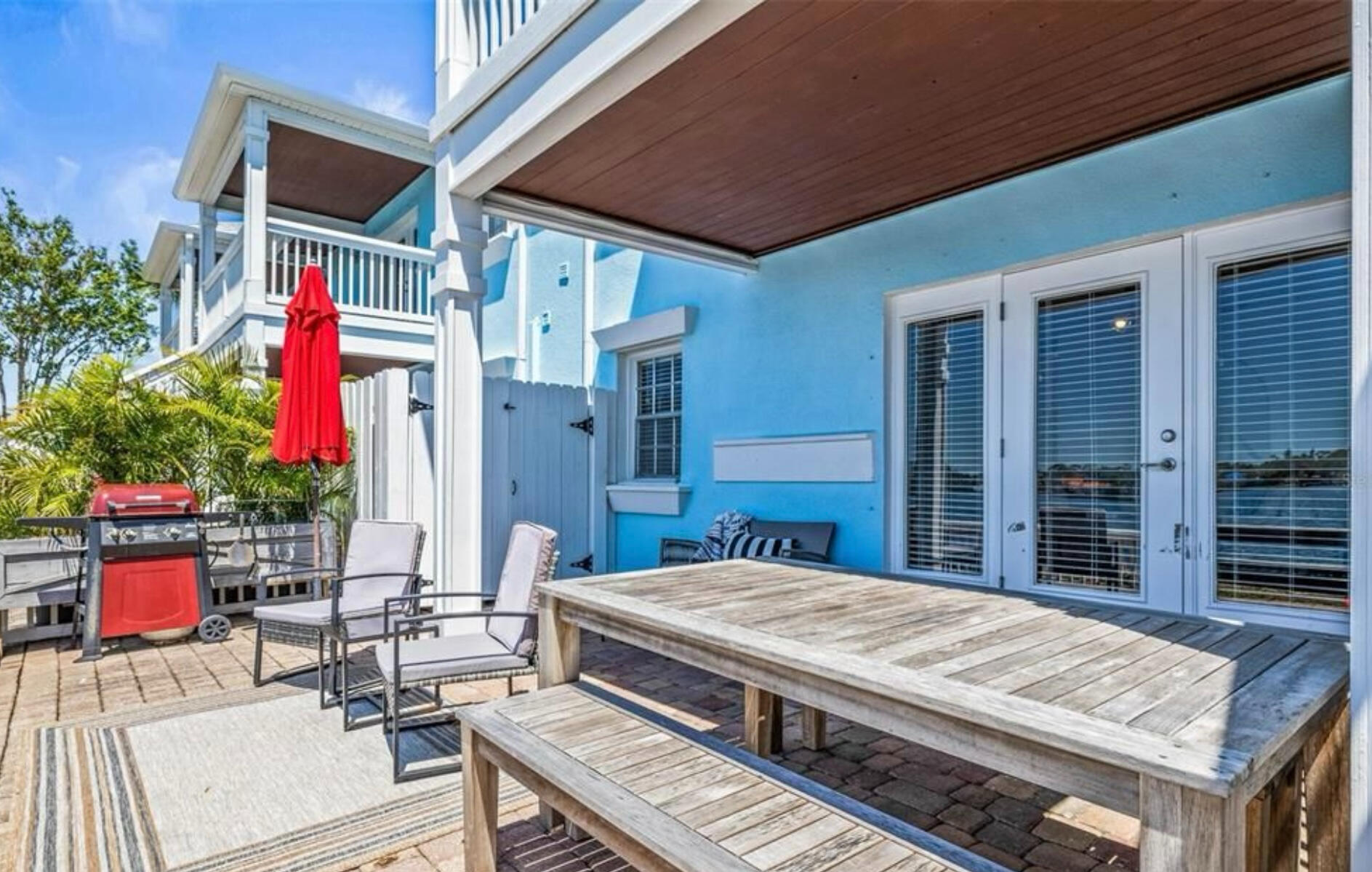 Your private patio oasis for sunset drinks and relaxation