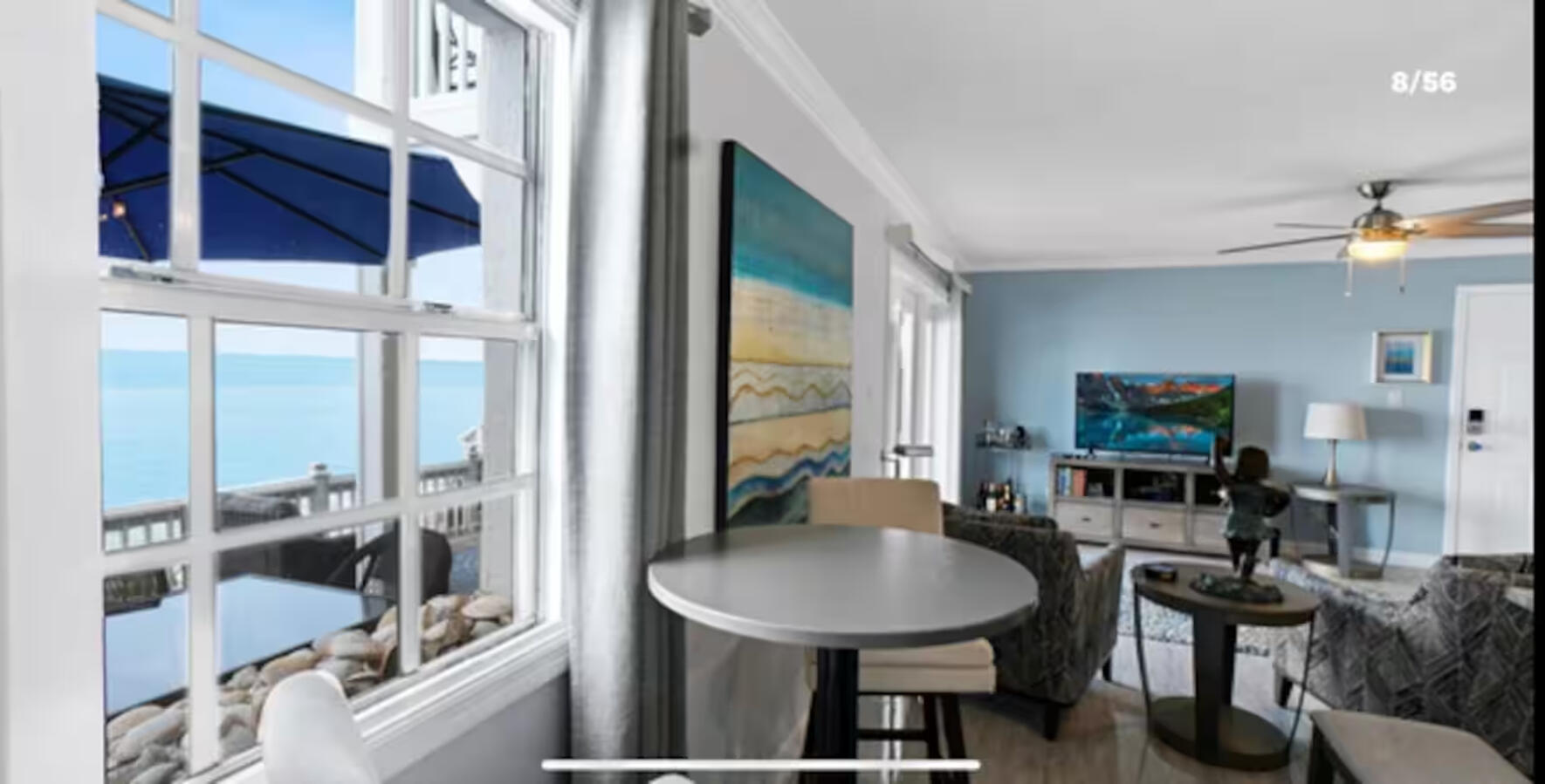 Open, light-filled living area embracing the views