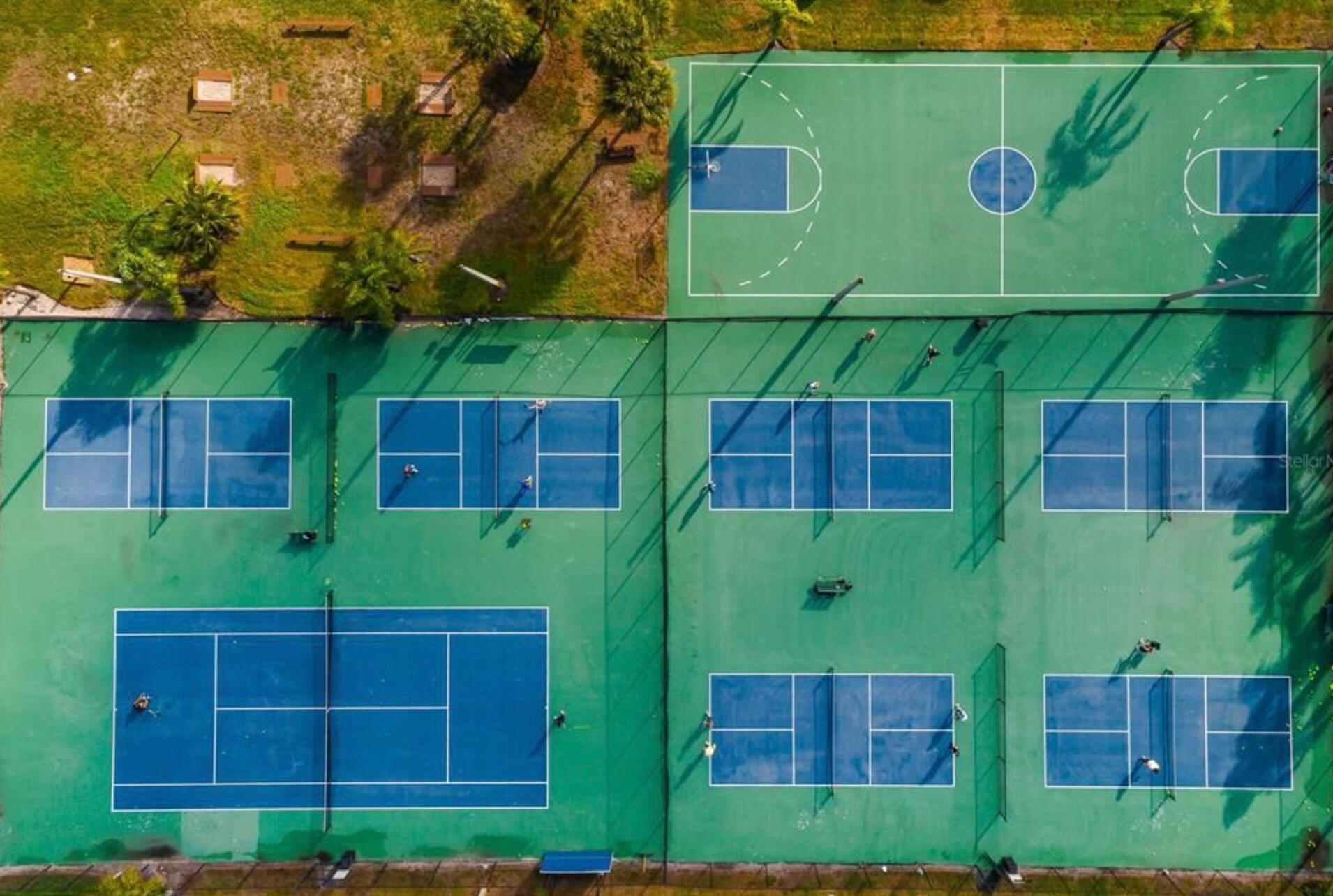 Pickleball, Tennis, and Basketball Courts